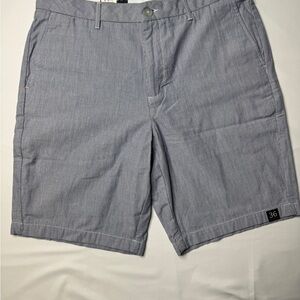 Marc Anthony Slim Fit Luxury Chino Shorts Size 36 Blue Striped NWT